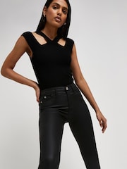 River Island Black Molly Mid Rise Joyride Jeans - Image 4 of 5