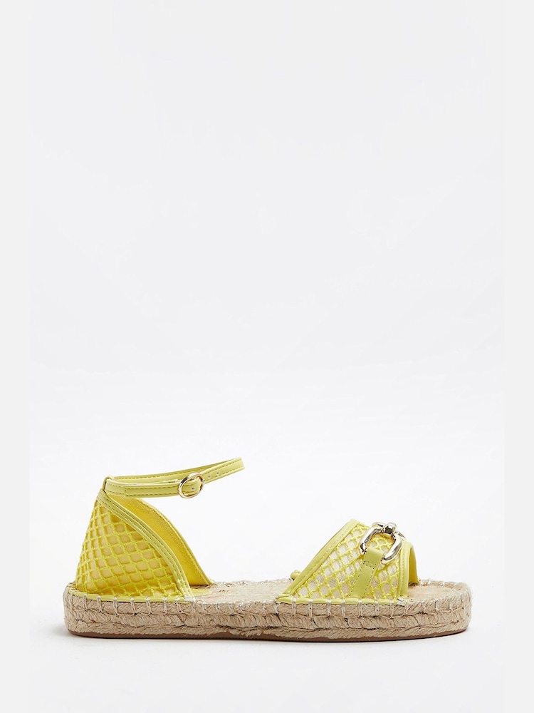 River Island Espadrilles mit Schnürung, Gelb - Bild 1 von 4