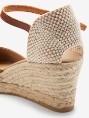 Tan Brown Forever Comfort® Leather Closed Toe Low Wedges - Image 6 of 6