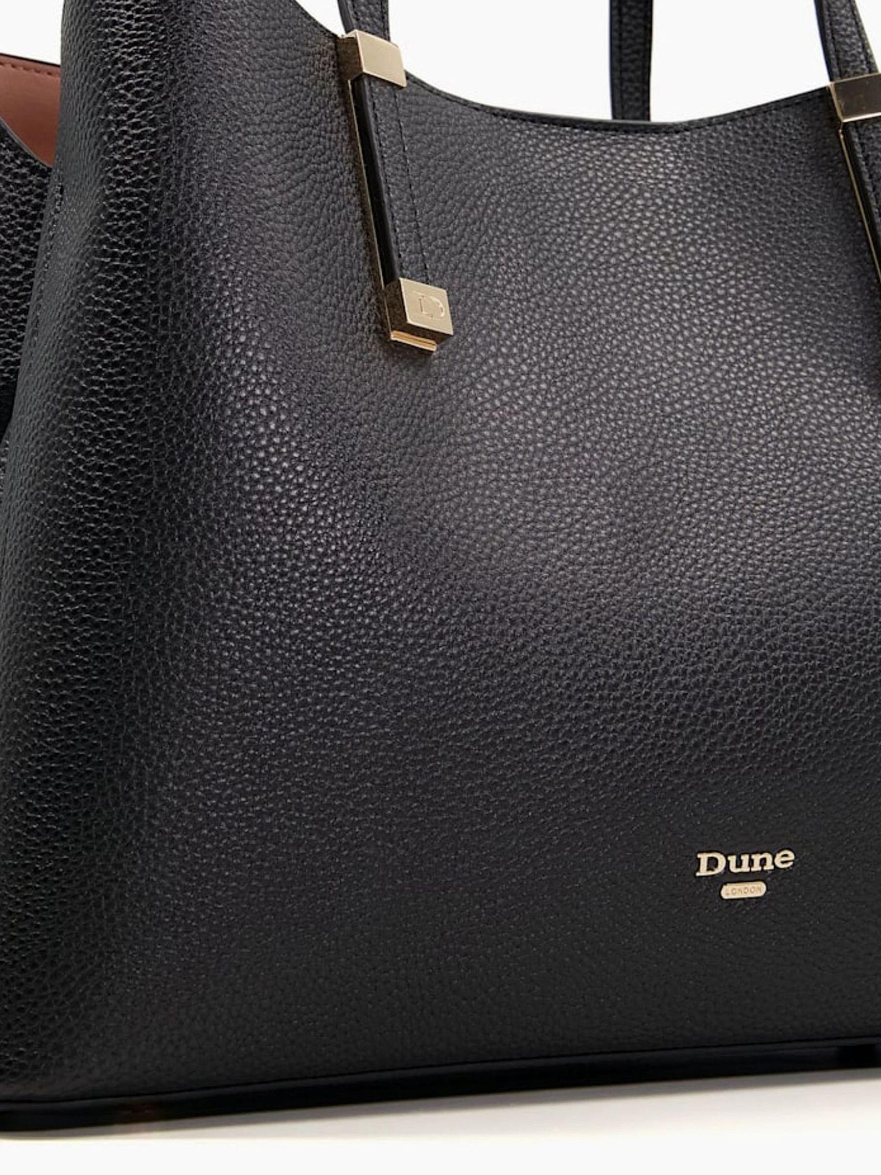 Buy Dune London Black Chrome Dorrie Synthetic Logo Hardware Tote