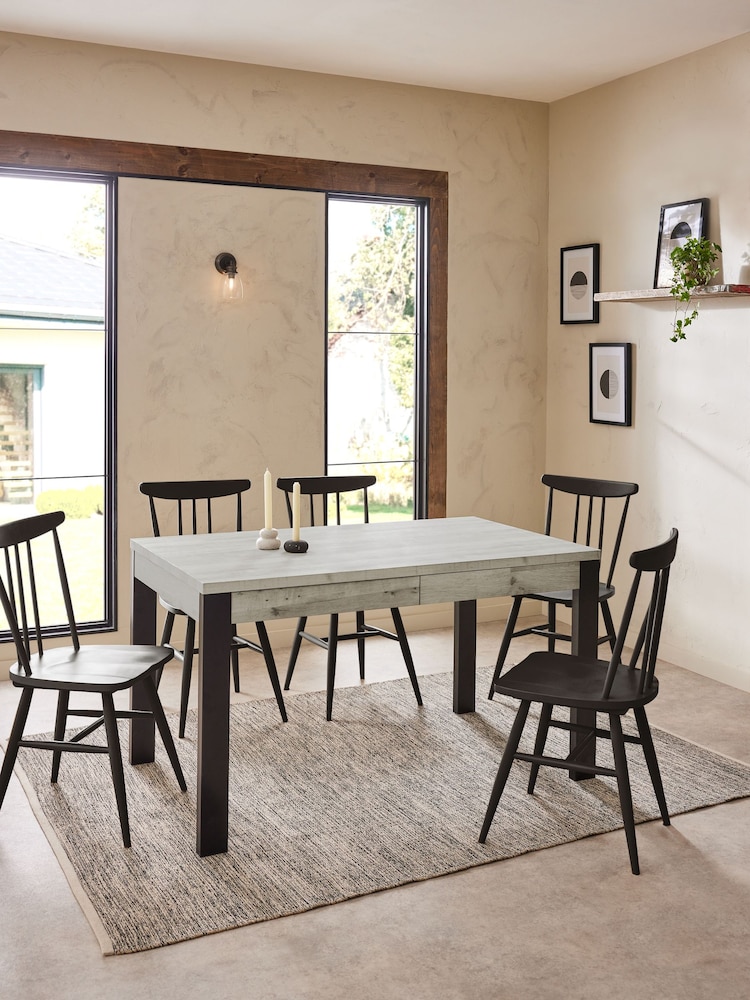 Grey Bronx Oak Effect Dining Table - Image 1 of 7