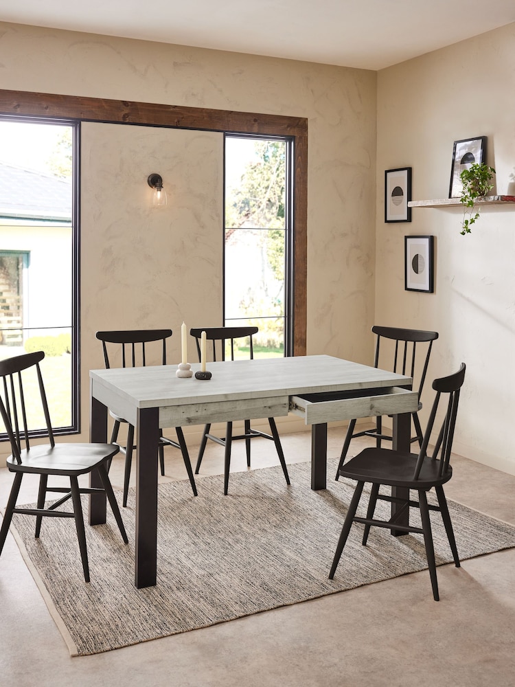 Grey Bronx Oak Effect Dining Table - Image 2 of 7