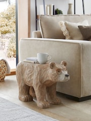 Natural Bear Resin Sofa Side Table - Image 1 of 6