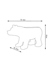 Natural Bear Resin Sofa Side Table - Image 5 of 6