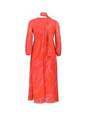 Live Unlimited Curve Pink Zebra Print Maxi Dress With Blouson Sleeves - Image 3 of 9