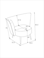 Clarke & Clarke Tahiti Fuchsia Pink Alonzo Accent Chair - Image 4 of 7