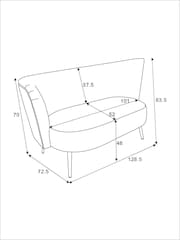 Clarke & Clarke Tahiti Fuchsia Pink Alonzo Small 2 Seater Sofa - Image 4 of 6