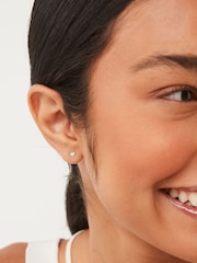 Sterling Silver Heart Stud Earrings - Image 1 of 2