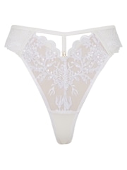 Ann Summers White Icon Embroidered Thong - Image 3 of 3