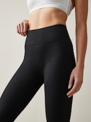 Black Ribbed Seamless High Waist Leggings - Image 3 of 4