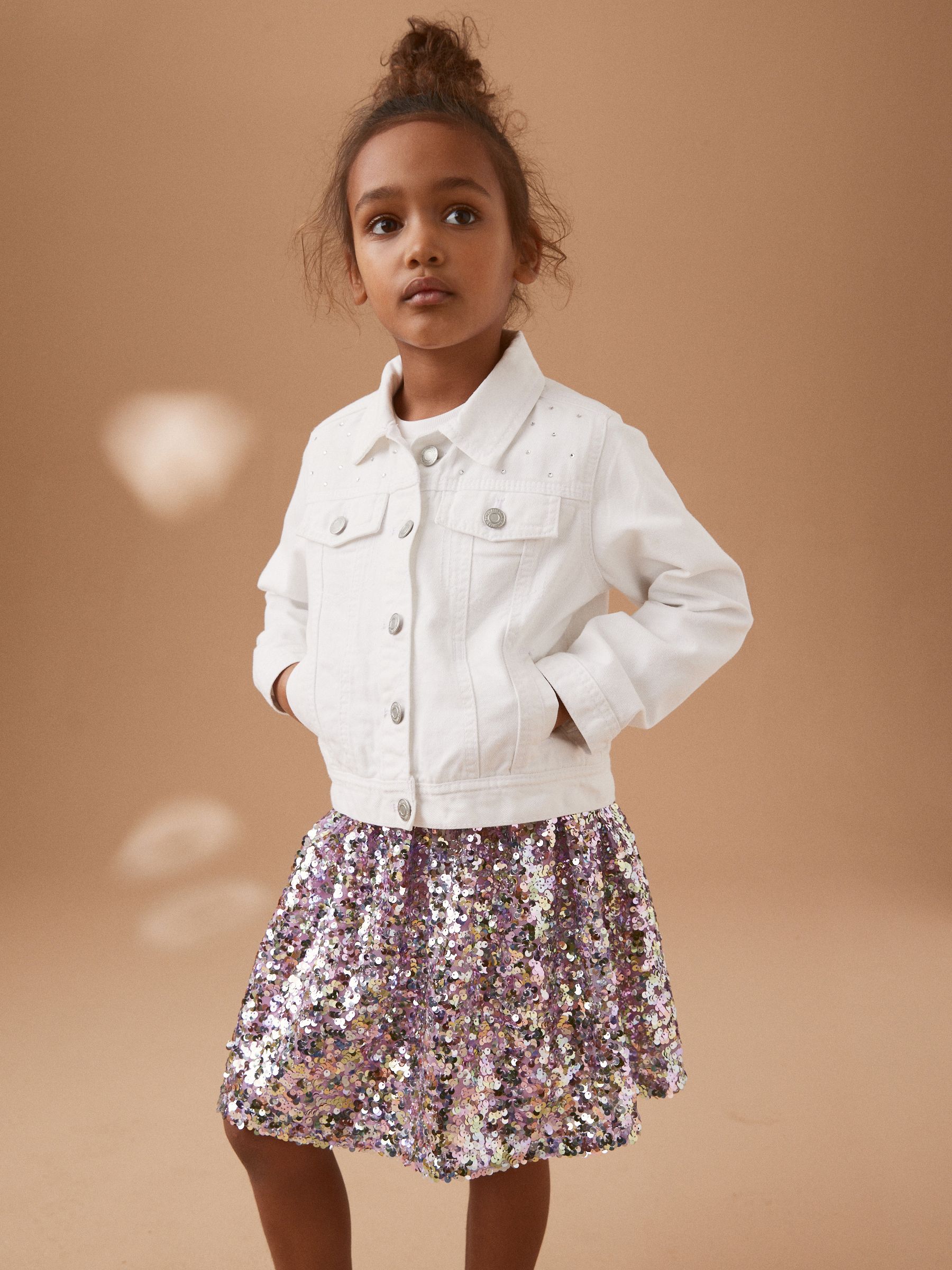Buy White 100 Cotton Diamante Denim Western Jacket 3 16yrs from Next Luxembourg