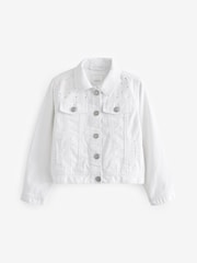 White 100% Cotton Diamante Denim Western Jacket (3-16yrs) - Image 6 of 9