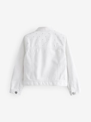 White 100% Cotton Diamante Denim Western Jacket (3-16yrs) - Image 8 of 9
