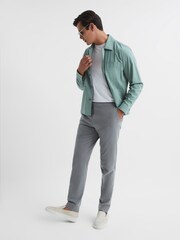 Reiss Soft Grey Found Drawcord Waist Relaxed Trousers - Image 3 of 5