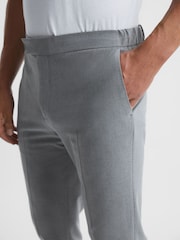 Reiss Soft Grey Found Drawcord Waist Relaxed Trousers - Image 4 of 5