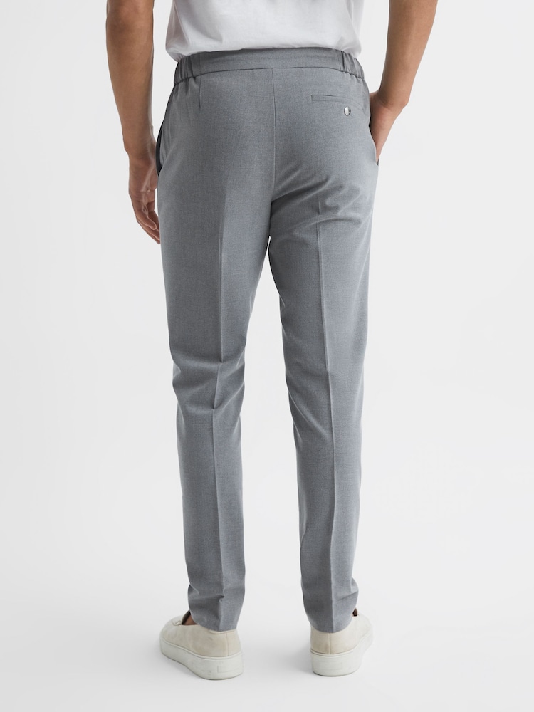 Reiss Soft Grey Found Drawcord Waist Relaxed Trousers - Image 5 of 5