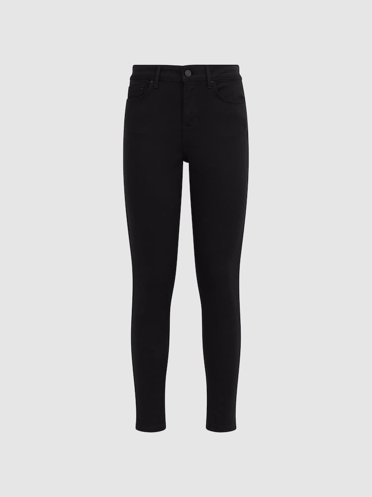 Reiss Black Lux Mid Rise Skinny Jeans - Image 2 of 7