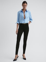 Reiss Black Lux Mid Rise Skinny Jeans - Image 6 of 7