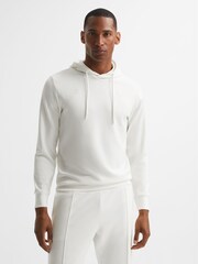 Reiss White Castore - Finlay Castore Bonded Jersey Hoodie - Image 1 of 5