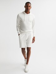 Reiss White Castore - Finlay Castore Bonded Jersey Hoodie - Image 3 of 5