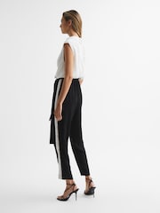 Reiss Black/Ivory Allie Regular Colourblock Shirt Jumpsuit - Image 5 of 7