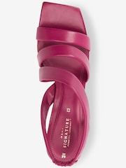 Pink Signature Asymmetric Strap Sandals - Image 7 of 9