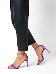 Purple Forever Comfort® Square Toe Heeled Sandals - Image 1 of 6