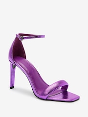 Purple Forever Comfort® Square Toe Heeled Sandals - Image 4 of 6