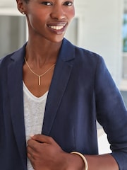 Pure Collection Blue Laundered 100% Linen Blazer - Image 2 of 4
