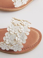 White Flower Detail Sandals - Image 3 of 4