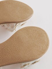 White Flower Detail Sandals - Image 4 of 4