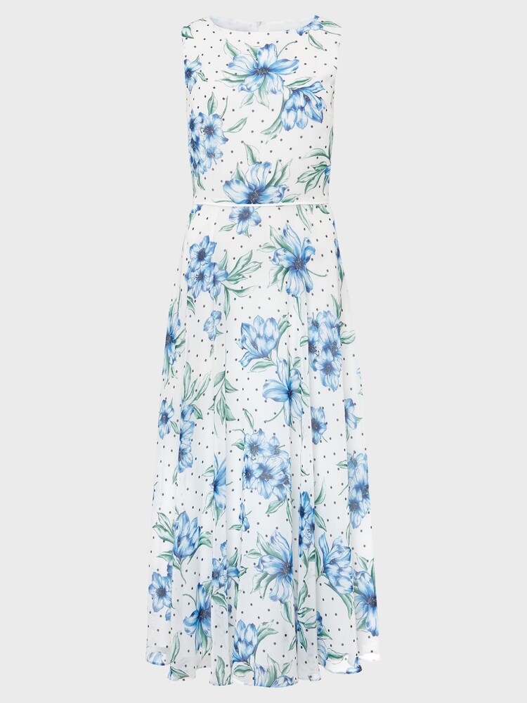 Hobbs White Petite Carly Dress - Image 4 of 4 Hobbs White Petite Carly Dress - Image 4 of 4