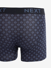 Blue Dark Geometric A-Front Boxers 4 Pack - Image 2 of 3
