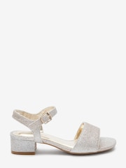 Silver Gold Ombre Glitter Occasion Heel Sandals - Image 1 of 5