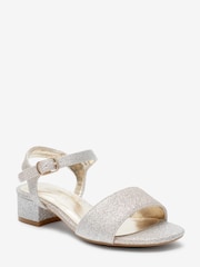 Silver Gold Ombre Glitter Occasion Heel Sandals - Image 2 of 5