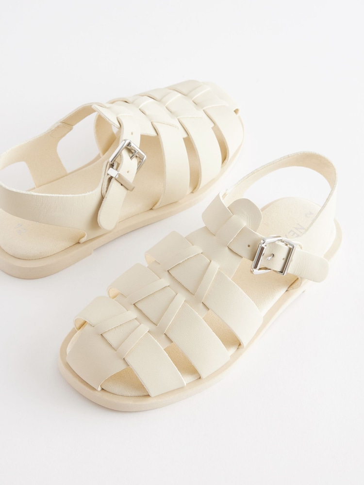 Off-White Leather Fisherman Sandals - Image 2 of 5 Off-White Leather Fisherman Sandals - Image 2 of 5