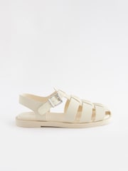 Off-White Leather Fisherman Sandals - Image 3 of 5