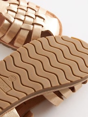 Gold Shimmer Leather Fisherman Sandals - Image 5 of 5
