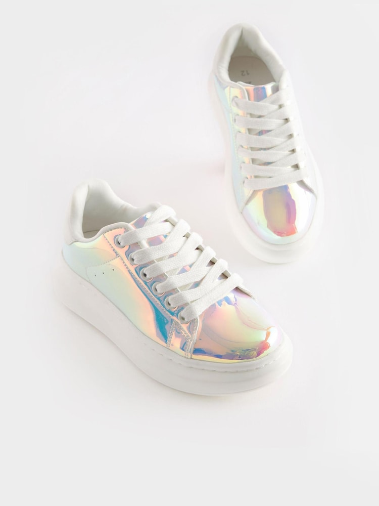 Ogledalo Kovinski - na vezalke; z vezalkami Chunky Sole Trainers - Slika 1 iz 5 Ogledalo Kovinski - na vezalke; z vezalkami Chunky Sole Trainers - Slika 1 iz 5