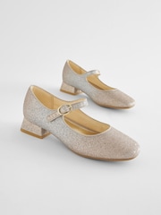 Silver/Gold Ombre Glitter Flared Heel Occasion Shoes - Image 1 of 5