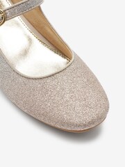 Silver/Gold Ombre Glitter Flared Heel Occasion Shoes - Image 5 of 5