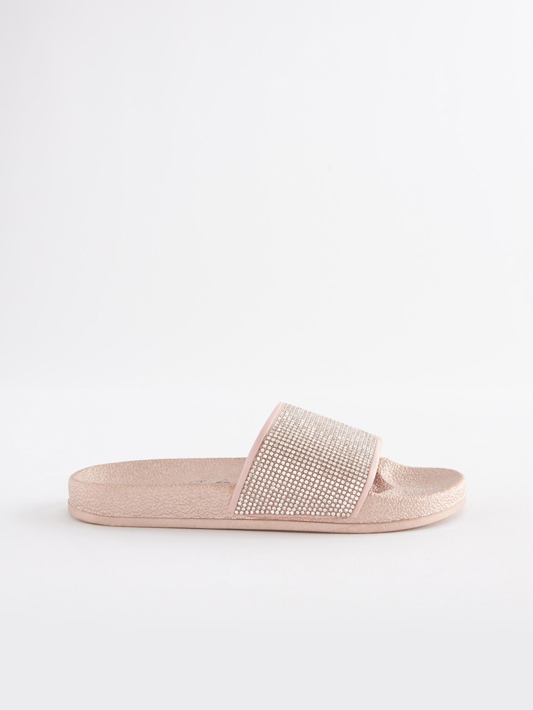 Rose Gold Jewel Sliders - Image 1 of 5