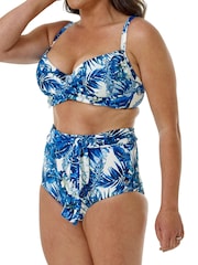 Seaspray Blue Capri Tropical High Waisted Bikini Briefs - Image 4 of 5