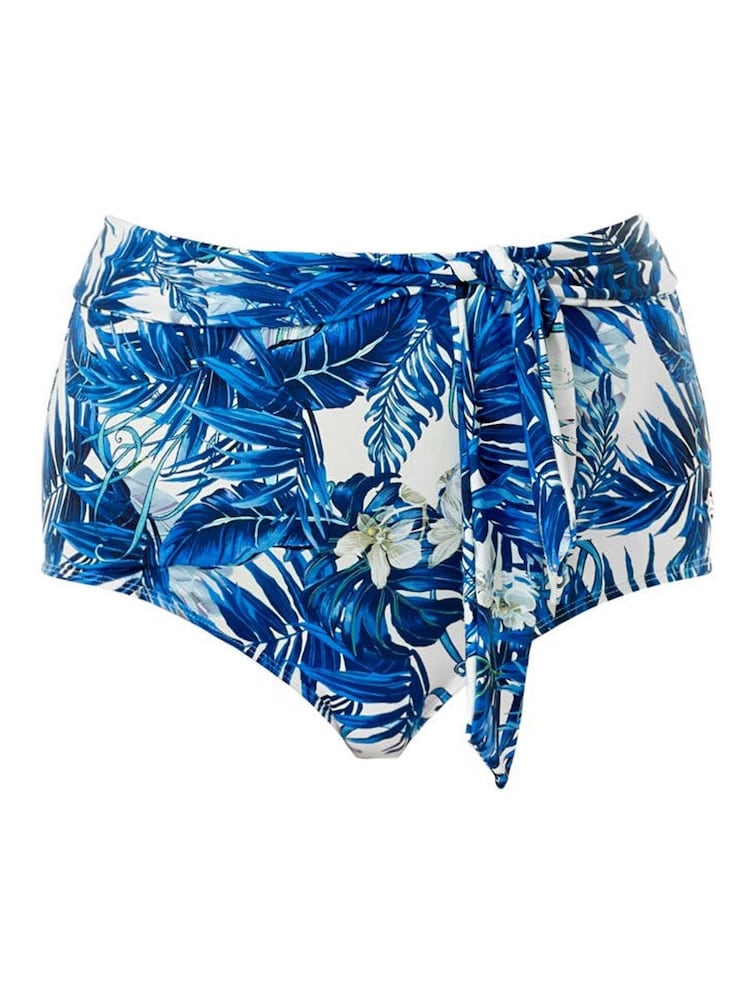 Seaspray Blue Capri Tropical High Waisted Bikini Briefs - Image 5 of 5