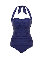 Seaspray Blue Elizabeth Tummy Control Halter Bandeau Swimsuit - Image 3 of 3