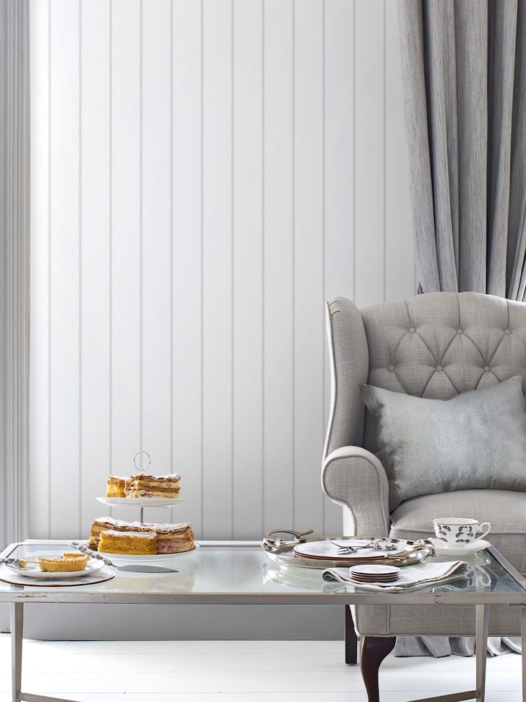Laura Ashley Sugared Grey Saltram A4 Wallpaper Sample - Image 1 of 2