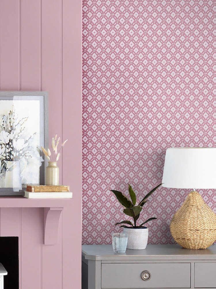 Laura Ashley Mulberry Purple Whitebrook A4 Wallpaper Sample - Image 1 of 2