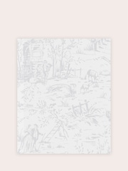Laura Ashley Sugared Grey Toile de Joy A4 Wallpaper Sample - Image 2 of 2