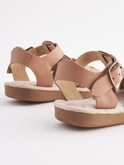 Tan Brown Standard Fit (F) Fisherman Leather Sandals - Image 2 of 4