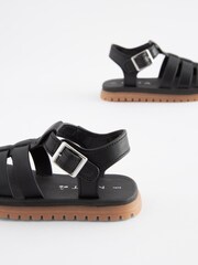 Black Fisherman Sandals - Image 8 of 9